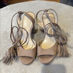 Vince Camuto ankle tie Elegant Tan Women's Sandals
